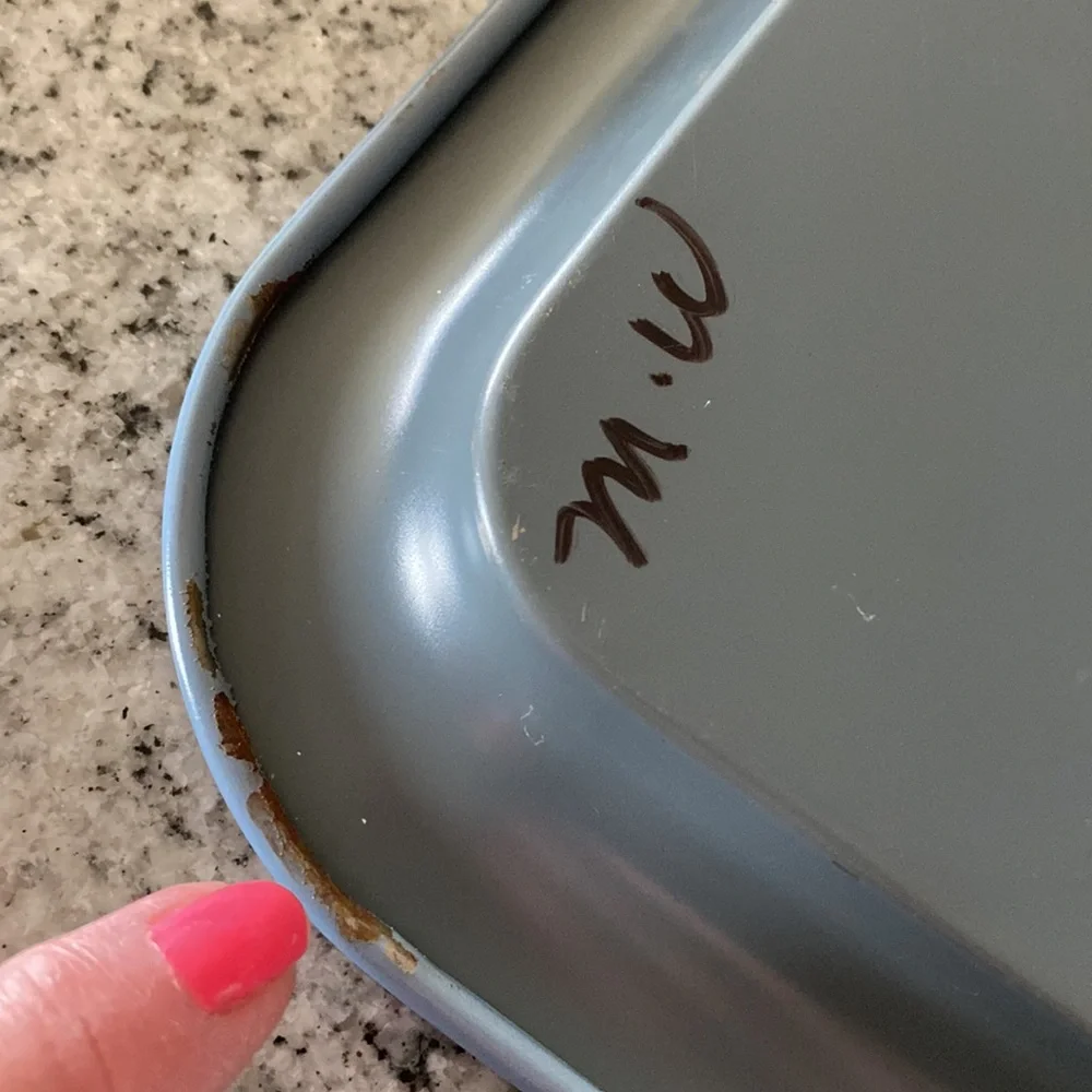 Vintage MCM Blue Tole Tray!